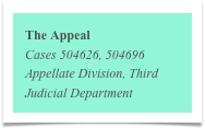 The Appeal
Cases 504626, 504696
Appellate Division, Third Judicial Department